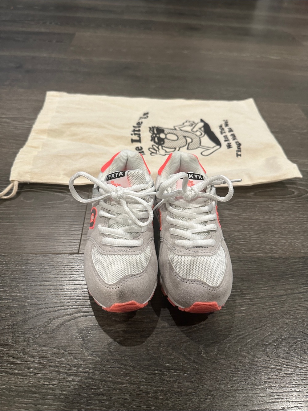 Little G’s Kids White and Coral Athletic Sneakers